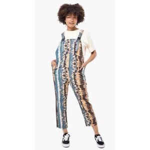 KAVU Women’s San Blas Overalls Rocky Mountain Tie Dye Size Small